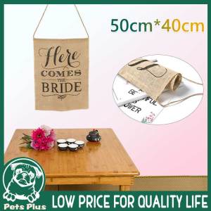 ★Same Day Shipping★ Burlap Bunting Banners Vintage Rustic Wedding Backdrop Decoration Flag Wedding Guidance Flags Wedding-Burlap-Banner
