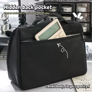 GIORGIONE Canvas Simple Student Pen Bag Dirt Resistant Makeup Bag Macaron Pencil Case Storage Pouch Multifunctional 9 Layer Storage Pencil Bag Student Learning