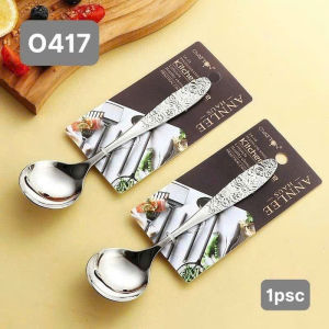 Thìa Inox 18/10 Cán Khắc Hoa Oyatton O417 OYT-AL417S Ăn Cơm Ăn Súp Dùng Bàn Tiệc Cực Sang