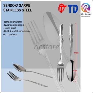 Ricstorehome Sendok Makan Stainless 1Lusin Bahan Tebal Anti Karat Harga Terjangkau