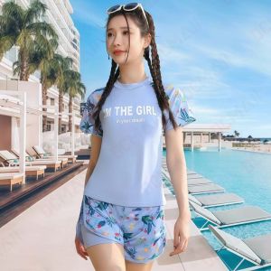 ชุดว่ายผู้หญิงวัยรุ่น เสื้อ+กางเกง มี3สี ขนาดสินค้า เสื้อรอบอก28นิ้ว ยาว20นิ้ว กางเกงรอบเอว24นิ้ว ยาว9นิ้ว (ขนาดก่อนยืด) สินค้าพร้อมส่ง