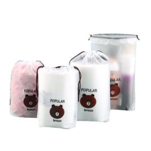 Washcloth Bag Cartoon Organizer Bag Drawstring Travel Storage Practical and Durable Focus on Practicality