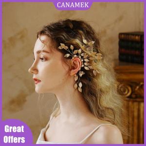 CANAMEK✨ Fashion Crystal Ear Bone Clip Handmade Ear-Hook Non Perforated Earrings for Womens Wedding Party Earrings Fashion Jewelry Dress Accessories