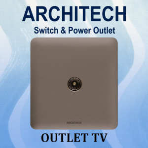 ARCHITECH INFINITY A63-E03 BROWN Stop Kontak/OUTLET/JACK TV