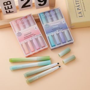 Bộ bút dạ quang màu chuyển dần amila để ghi chú và ghi Nhật Ký-Bút Đánh Dấu Ngòi mềm cho học sinh và sử dụng tại văn phòng sinh