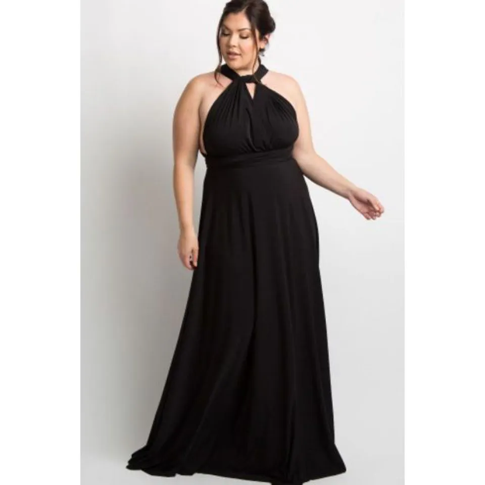 PLUS SIZE ) BLACK Infinity Dress With Tube Floorlength | Freesize 34-40  waistline | Lazada PH