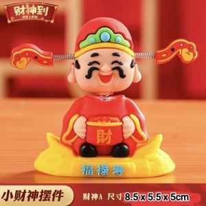 🇲🇾Readystock🇲🇾 Cartoon the God of Wealth Shaking Car Decor Auto Interior Accessories Ornament Heng Ong Huat