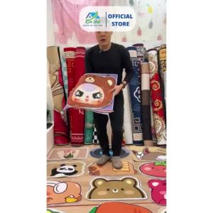 Thảm chùi chân nhà bếp phòng tắm bali thấm hút nước đế cao su chống trơn trượt 40x60cm - Trang trí Kim Huệ X01