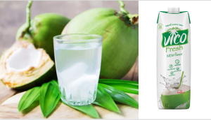 Hộp 1000mL Nước dừa Xiêm/ Dứa non/ Natural Vico Fresh 1 LÍT - APIS - YOOSOO