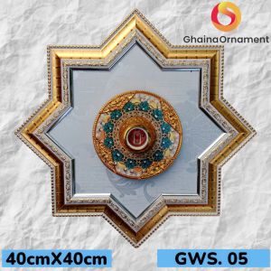 Ornamen Lampu Plafon PVC / Gypsum Ukuran 40x40 CM Bahan Premium model terbaru KODE GWS 40X40