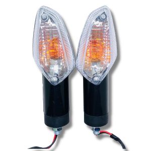 Motorcycle Turn Signal Indicator White Lens Front Rear Motorbike Light Lamp For Honda CBR 250R 300R CB300F CBF125 Stunner CBF150