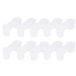 10Pcs Double Cup Water Drinker Feeder Drinking Bowl For Bird Pigeons Parrot