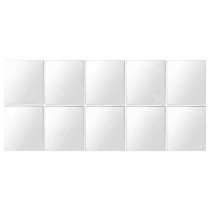 Sacesr 10 pcs Durable DIY Wall Stickers Mirror Shatterproof Acrylic Glass Stickers Decoration Thicken Self-Adhesive Mirror Home 5T9N4