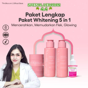 Medika Care Premium Whitening Set 5 in 1 Mencerahkan Memudarkan flek Glowing