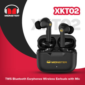 Monster XKT02 TWS Wireless Bluetooth 5.1 Earbuds Headset Subwoofer HIFI Surround Sound Qualit Super Battery