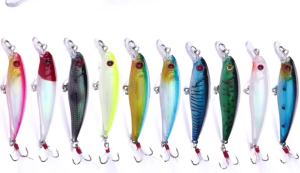 Jerk Baits for Bass Fishing Jerkbait Fishing Lures Minnow Lures Jerk Bait for Freshwater/Saltwater Fishing Lures for Trout Pike 5pcs/10pcs with