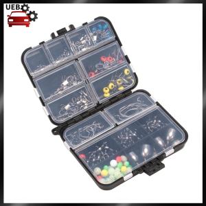 [Ueb Wholesale Mall] Lightweight 162pcs Fishing Accessories Kit Hooks Swivels Fishing Sinker with Ring Carp Fishing Tackle Boxes