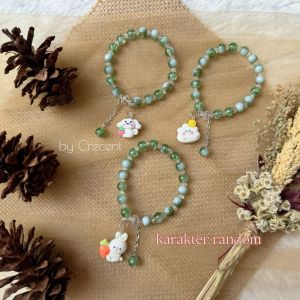 Gelang Manik Beads Charm Bracelet Karacter Lucu Gaya Fashion Korea Aesthetic Premium Original Handmade Liontin Kilau Mewah