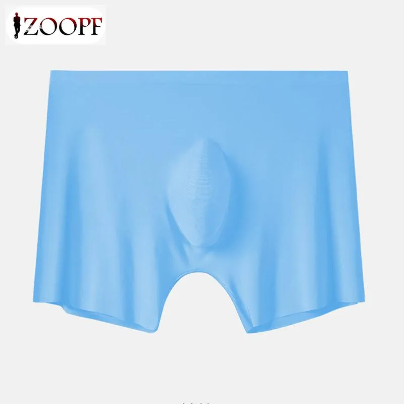 ZOOPF Men Ultra-thin Breathable Ice Silk U Convex Underwear Boxer