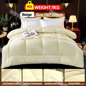 Thick White Duvet Filler Comforter Hotel Kumot Queen King Comforter Single Double thick comforter