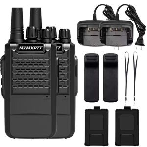 Industrial durable ultra-high frequency analog walkie talkie 2-pack explosion-proof handheld device 10000mAh long battery life black appearance supports VOX hands-free DTMF dialing scanning and one click alarm