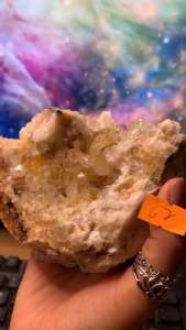 Ổ Đá Thạch Anh vàng pha lê tự nhiên trong suốt vàng Citrine thanh tẩy thiền định tarot cực mạnh Clear Quartz Natural 67