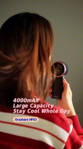 Orashare HF03 4000mAh Portable Handheld Fan High Speed Turbo Fan 5 Speeds Strong Wind Mini Fan