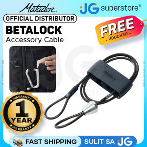 Matador BetaLock Aircraft Grade Carabiner and Accessory Cable with Lock Keys Secure Cord Stainless Steel Braided Core for Travel and Outdoor Equipment | Black Silver | JG Superstore