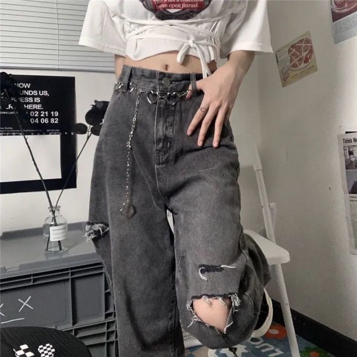 Shirt Baggy Jeans With Short Top X-FASHION Jeans Women Pants