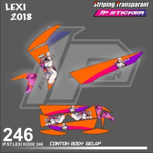 LEXI (COD) STIKER STRIPING MOTOR YAMAHA LEXI 2018 HOLOGRAM DAN TRANSPARAN