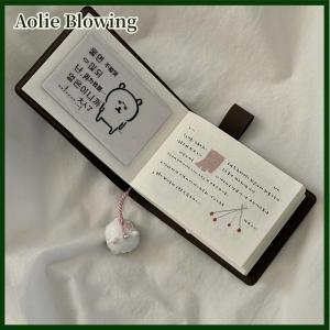 Aolie Brown Pocket Book Japanese Style Ins Niche Simple Portable Mini Notebook Diary