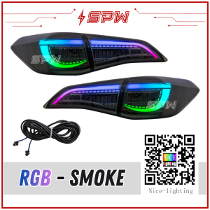 Toyota Vios (2019-2022) NCP151 NSP151 RGB Rainbow Tail Lamp Tail Light Dynamic LED Daylight DRL Running Signal Brake Light Lamp 2019 2020 2021 2022