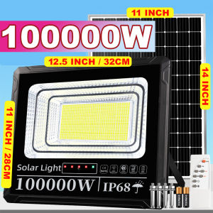 50000W Extra Large Solar Powered Flood Light Kit  Outdoor Waterproof IP68 Led Street lamp with Remote