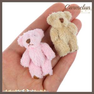 [Carmelun] 4.5CM Cute Bear Doll Long hair Bear DIY Clothes Or Mobile Handmade Accessories