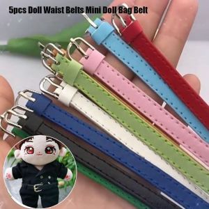 PURETEN 5pcs Super Mini Doll Waist Belts Artificial Leather Kids Toys DIY Handmade Belt 8220mm/10220mm Doll Bag Belt 20cm Cotton Dolls