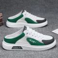 2025 Canvas Half Shoes for Men Low Cut Slip On Shoes Loafers For Men Casual Shoes Fashion Half Slippers For Men 39-45. 