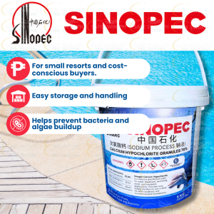 SINOPEC CALCIUM HYPOCHLORITE CHLORINE 70% 5KG FOR POOLS AND WATER TREATMENT