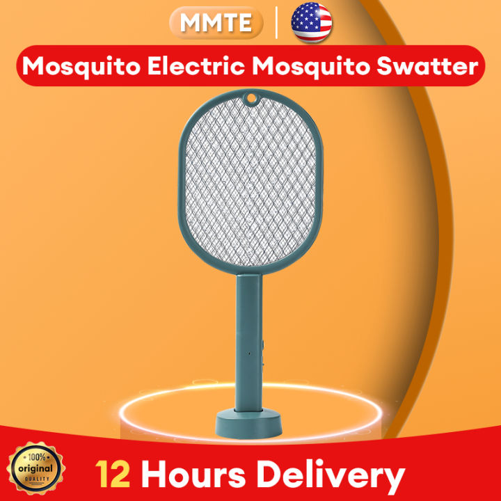 Electric fly swatter USB charging mosquito dispeller with LED light