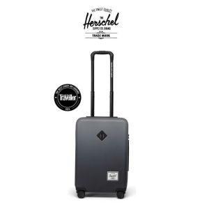 Herschel Supply กระเป๋าเดินทาง กระเป๋าเดินทางล้อลาก กระเป๋าเดินทางลาก ล้อ Hinomoto 4 ล้อคู่ ล้อหมุน 360 องศา TSA Lock รุ่น Heritage™ Hardshell Luggage | Large Carry On  43L - Black Cradient  ( 11198-06671-OS )