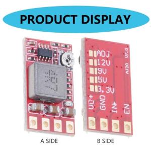 โมดูลแบบก้าวลง4.5V-30V ถึง3.3V/5V/9V โมดูลควบคุมแหล่งจ่ายไฟปรับได้บอร์ดอะแดปเตอร์ไฟฟ้าควบคุม