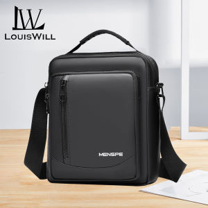 LouisWill Mens Shoulder Bag Cross Body Bag Pouch Bag Casual Men Chest Bag Men Fashion Shoulder Bag Waterproof PU Leather Casual Sport Street Bag for Travel Outdoor