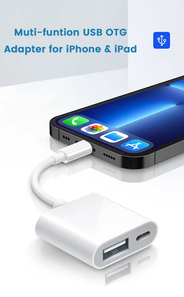 OTG USB Adapter Cable for iPhone iPad,Lightning to USB Camera