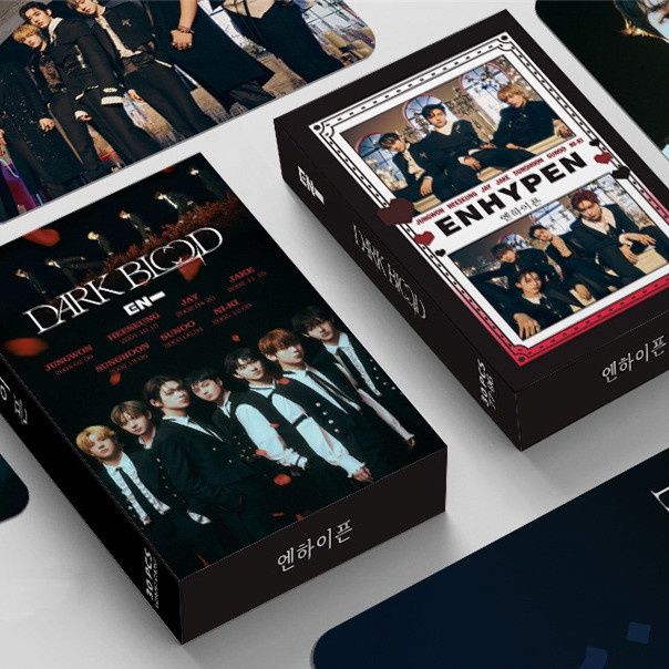 MeiYiYou EN-HYPEN Photocards,4Pack/120Pcs EN-HYPEN Albums Lomo Cards For Greeting Collection Pink C21