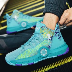 [YW]Gerace Men Basketball Shoes High Performance Breathable Mesh Durable Rubber Sole Black Red Blue