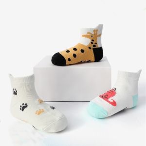 POTIKA 12pcs ถุงเท้าเด็กกันลื่น 0-7 ขวบ 12แบบ ลายการ์ตูน ลายสัตว์ ลายน่ารัก