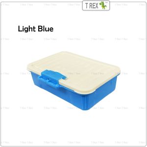 T Rex Samy PP Plastic Mini Storage Box with Cover Lock / Small Portable Jewelry Stationery Desktop Storage Box