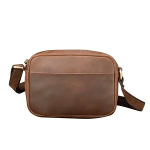 TAS SELEMPANG KULIT CRAZY HORSE | GAYA KLASIK TETAP SIMPLE DAN ELEGAN | HANDMADE GARUT