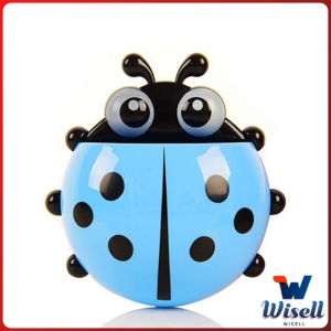 W.EL【มีสินค้าในสต๊อก】 ที่เก็บแปรงสีฟัน ที่วางแปรงสีฟันลายเต่าทอง การออกแบบติดผนังแบบไม่มีรูพรุน toothbrush holder