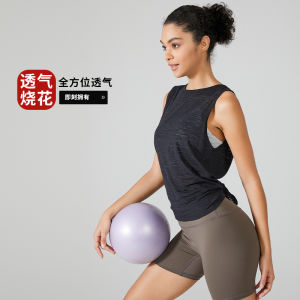 YueJi Hollow Back Sport Vest for Women Sleeveless Loose Thin Long Waist Workout Shirt Yoga Tank Tops