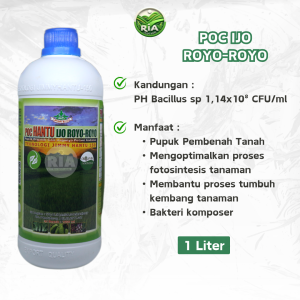 Pupuk Hantu POC Ijo Royo-royo 1000ml Organik Cair Terbaik Penyubur Tanah Tanaman Untuk Buah Padi Holtikurtura Umbi Porang Kentang Wortel Jahe Tabulampot pH jimi hantu Super Aktif Eco Farming Nasa Kilat Urin Tricoderma Fungisida Anti Jamur Gembur Langsung